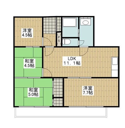 鴨居港マンションの物件間取画像